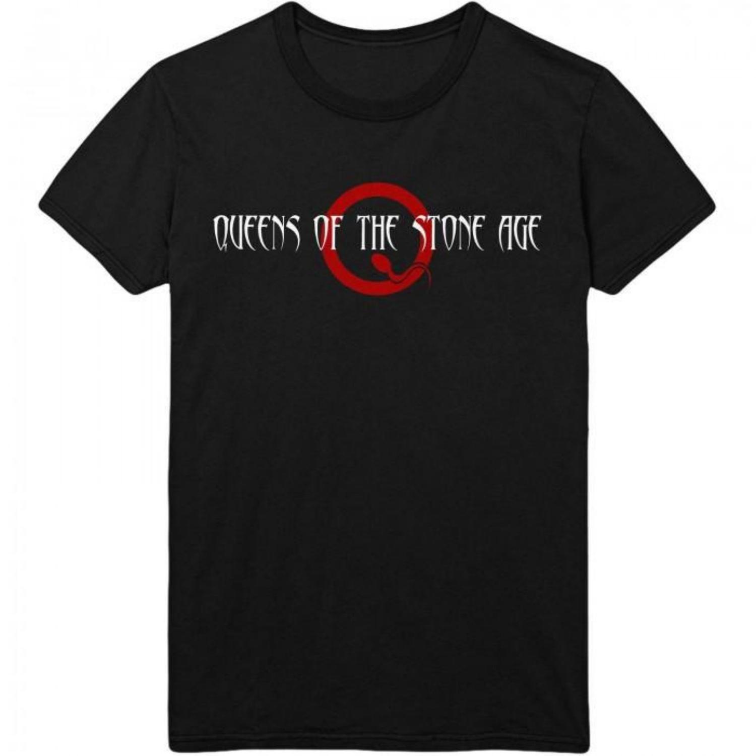 Queens Of The Stone Age Unisex Adult Text Cotton Logo T-Shirt S чёрный