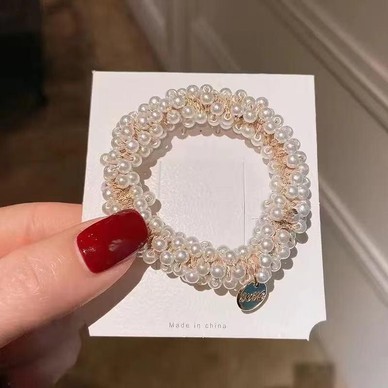 

Crystal Hair Tie Bracelet - Cute, Simple Two-in-One Hair Accessory for Women