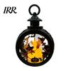 Halloween Party Table Centerpiece Retro Pumpkin Lantern, LED Electronic Candle Light, Vintage Safe Flameless Decor Handheld Decorative Lamp