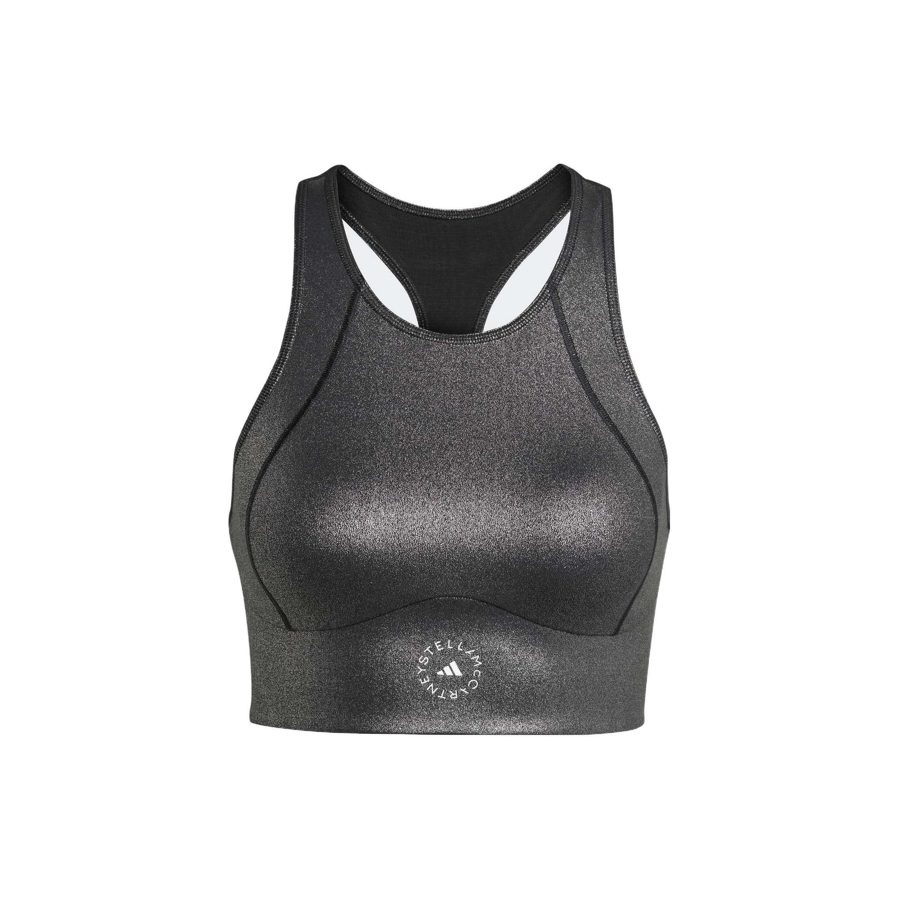 (WMNS) adidas by Stella McCartney Shiny Training Crop Top Asia Sizing  Black  Women s HG6880 S