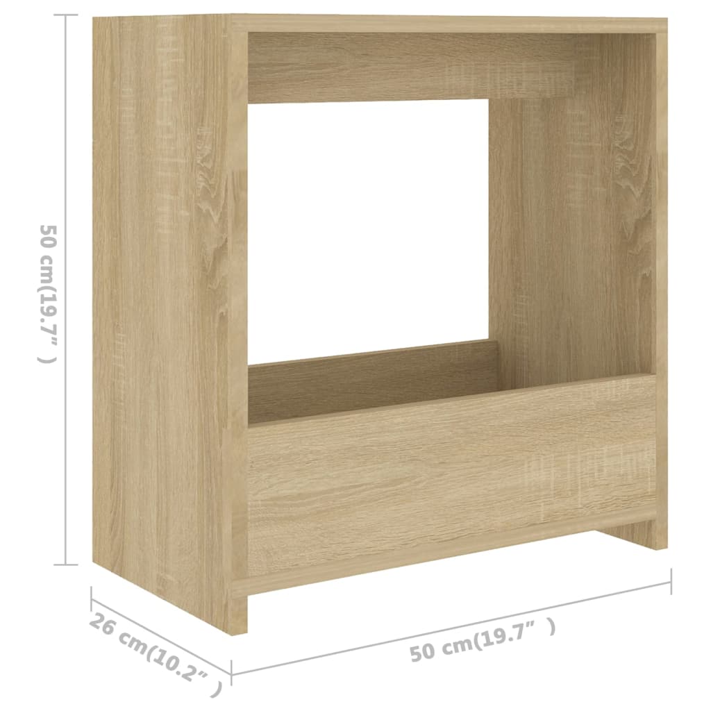 Side Table Sonoma Oak 50x26x50 cm Particleboard