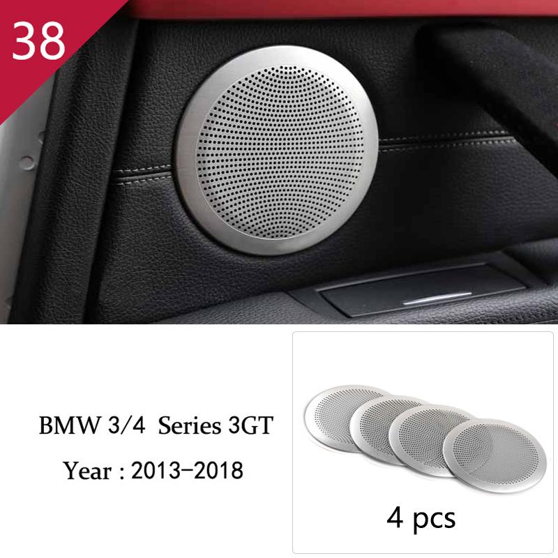 For BMW 3 4 Series 3GT F30 F32 F34 Car Styling Interior Gearshift AC CD Button Panel Door Armrest Decoration Cover Trim Sticker MQHWD1