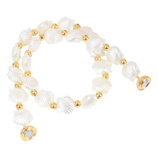 Magnetic Curtain Tiebacks Strong Magnets No Holes Holdbacks Camellia Shell Shape Curtain Tie for Living Room Bedroom Kitchen Bathroom