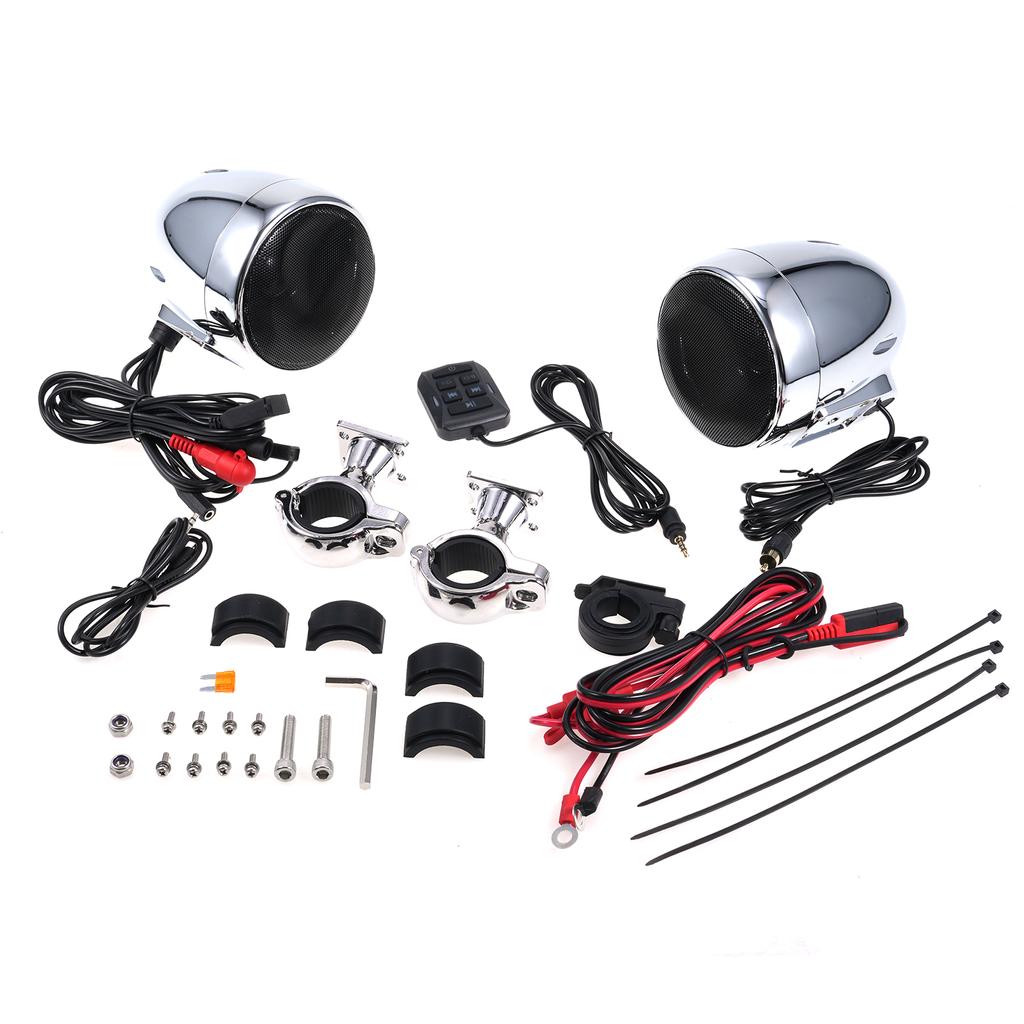 SPK350 3.5-inch Waterproof BT Motorcycle Speaker with Dual 15W Speakers, 300W Peak Power, with