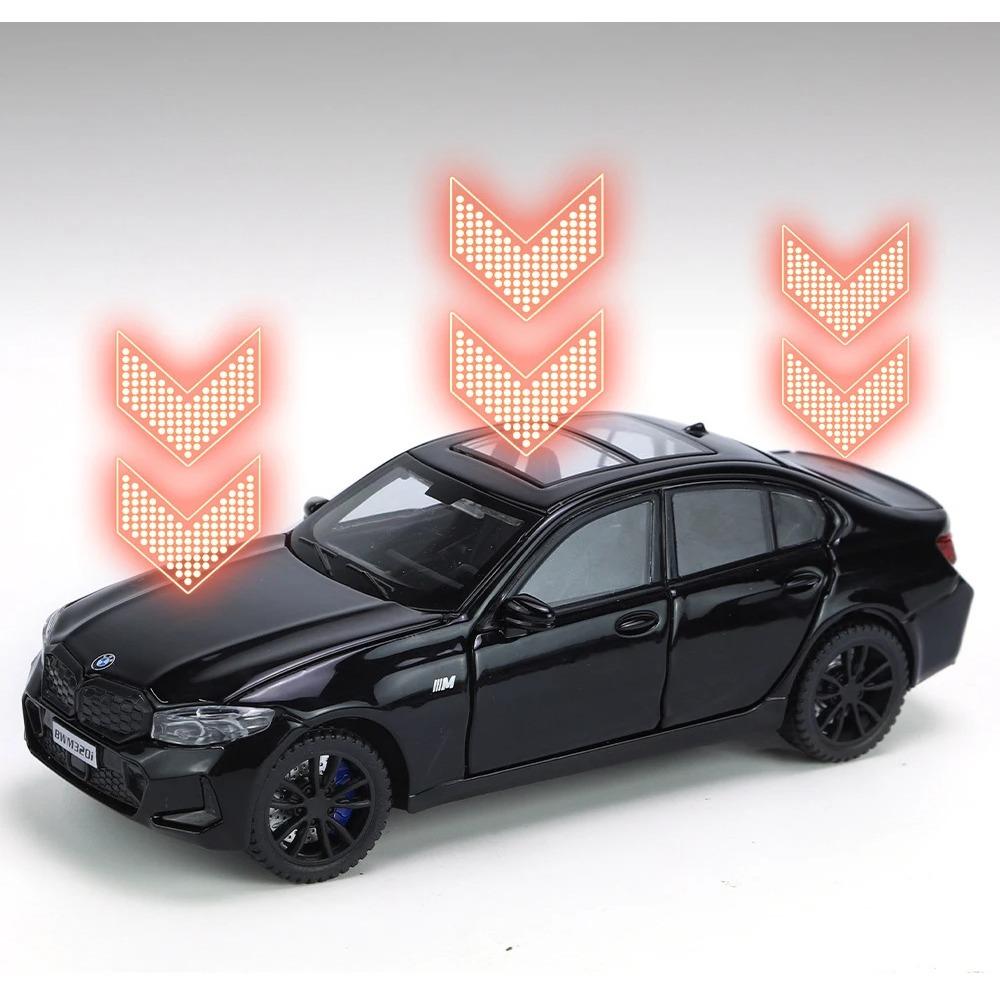 1/32 Scale BMW 320i THE 3 2023 Alloy Car Model Diecast Metal Toy Vehicles Model Simulation Sound and Light Collection Boy Kid Toy Gift