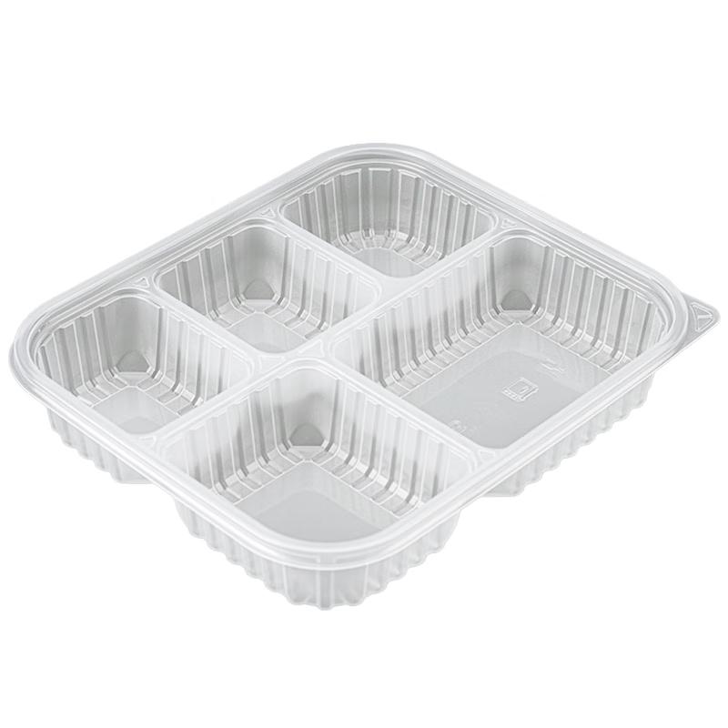 Large 5-Compartment Disposable Food Container