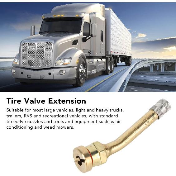 Tire Valve Stems, 20pcs Extension Copper Tire Inflator Nozzle Tire Valve Stem Tool for Light and Heavy Trucks, Trailers, Rvs and Recreational