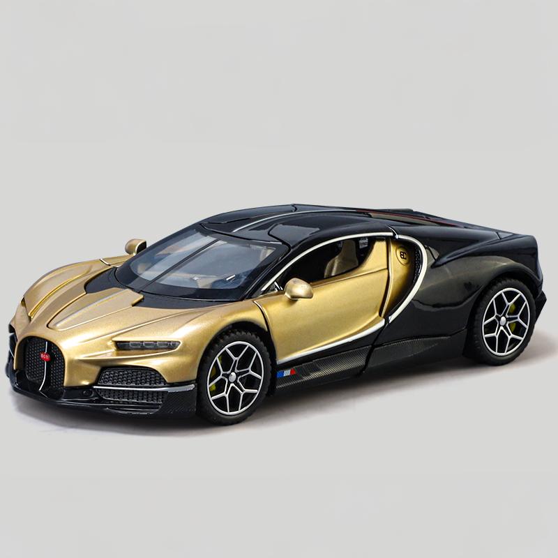 1:32 Tourbillon V16 Supercar Alliage Moulé Sous Pression Modèle De Voiture Son Et Lumière Miniature Collection Cadeau D'Anniversaire Avec Amis Enfants Hobbies