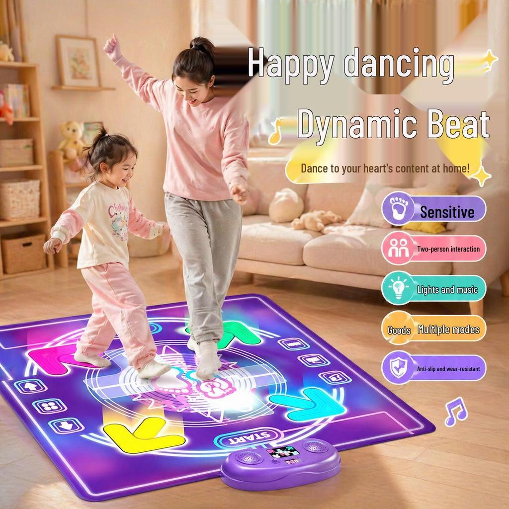 Kids' Bluetooth Dance Mat: Interactive Music & Exercise Carpet for Boys & Girls