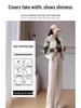 Women's High-Waist Woolen Pants - Fleece Lined, Wide-Leg, Slim Fit, Herringbone Pattern - Plus Size, Autumn/Winter 2024