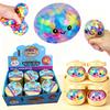 Glitter Rainbow Dumpling Squishy Toy Bead-Filled Squeeze Fidget with Steamer Case Soft Sensory Stress Relief for Relaxation