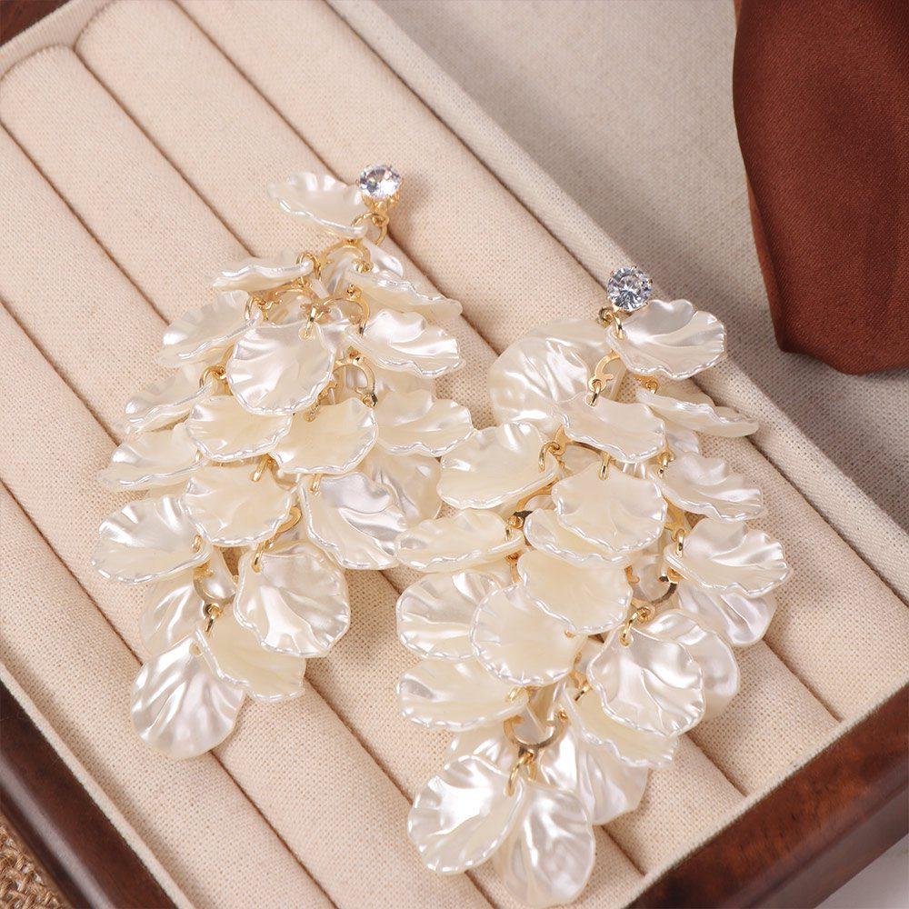 Exquisite Petals Tassel Earrings Jewelry Vintage Earrings Creative Drop Earring Party
