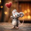 Handmade Felt Mouse Plush Toy Cute Animal Ornament Soft Charming Home Decor Unique Gift for Collectors