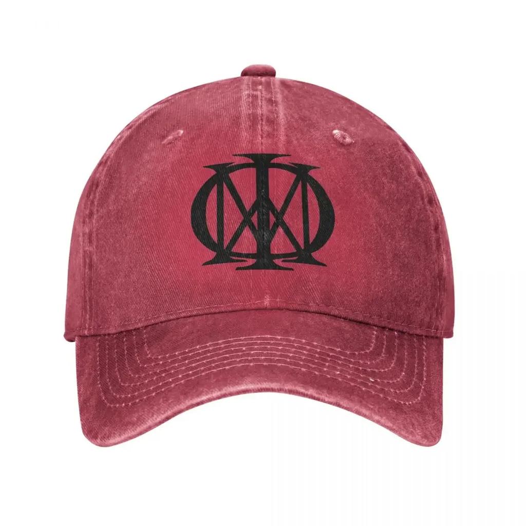 Černé Baseballové Čepice s Logem Dream Theater Vintage Opotřebované Vyprané Sluneční Čepice Pánské Dámské Outdoorové Aktivity Nastavitelný Střih Čepice