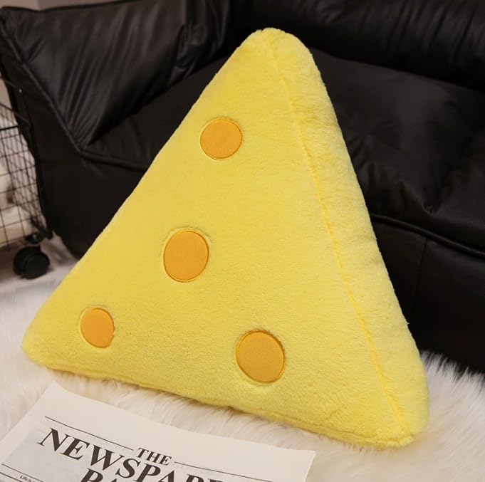 

Cheese Cushion Plush Toy Fluffy Funny Goods Event Interior Party Present Dairy Products [dokidoki] [Item] жовтий