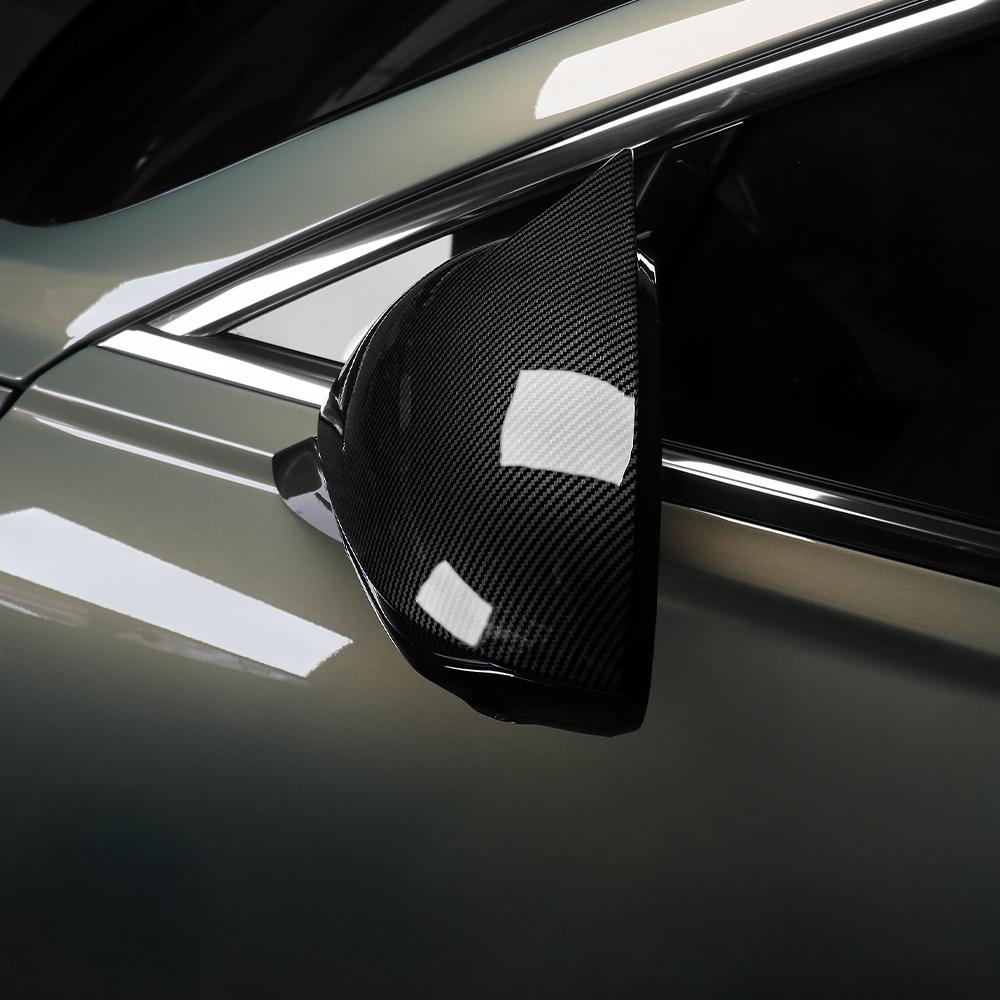 Carbon Fiber ABS Bull Horn Rearview Side Mirror Cover Housing Protection Trim For Genesis G80 RG3 2026 2026 Exterior Accessories