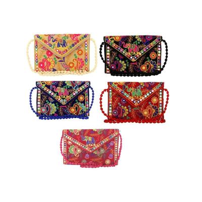 Psaníčka pro ženy Ruční výšivka Zrcadlová práce Stylové tašky přes rameno pro ženy Kabelky crossbody pro dámy a dívky - 22X16 cm