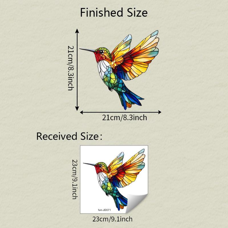 Malovaný pták Domov Balkon Skleněné okno Zkrášlení a Dekorace Elektrostatické UV Samolepky na okno Bez zadního lepidla