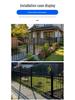 Wrought Iron and Zinc Steel Outdoor Courtyard Protective Fence and Gate Railing.