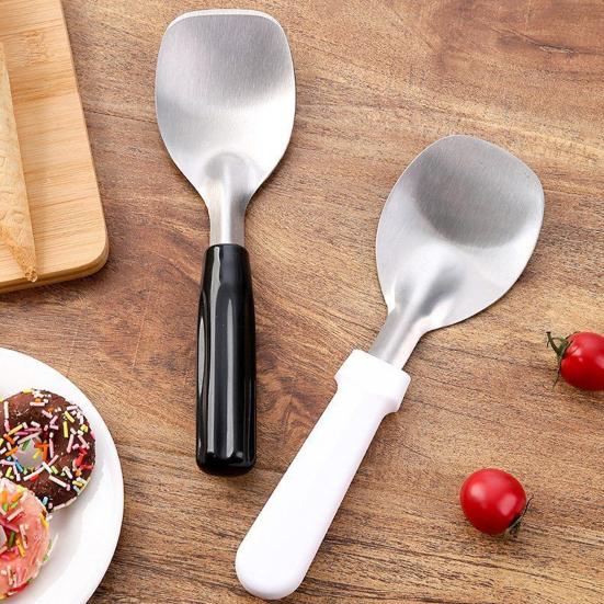 

Stainless Steel Ice Cream Spade Commercial Grade Ice Cream Scoop for Desserts Thickened Ergonomic Handle Ice Cream Shovel 1pc білий