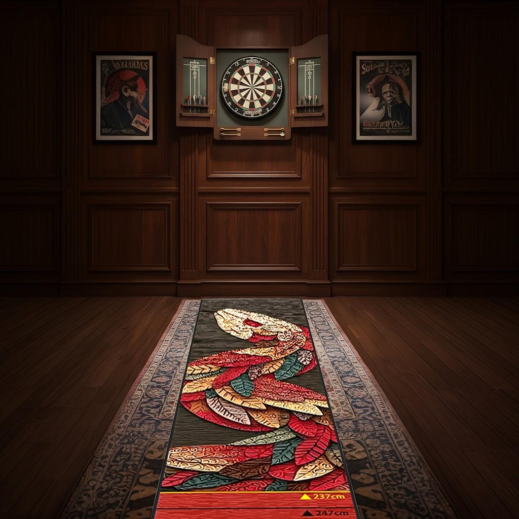 Covorașul de Darts Anti-Alunecare și Rezistent la Uzură Este Special Conceput Pentru Baruri de Acasă și Arcade de Jocuri. Este o covoraș de darts ușor de curățat