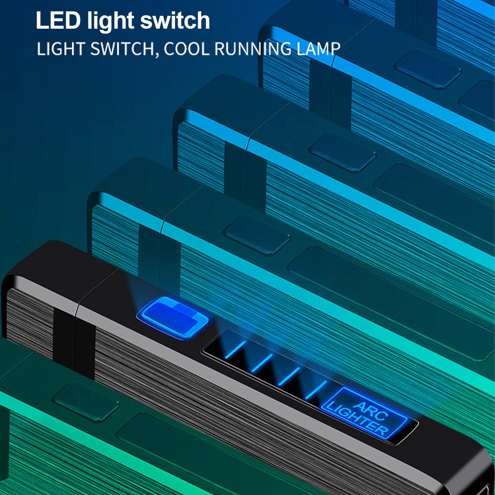 1Pc New Windproof Metal USB Lighter Torch Lighter Jet Dual Plasma Arc Lighter Gas Electric Butane Chargeable Pipe Cigar Lighter