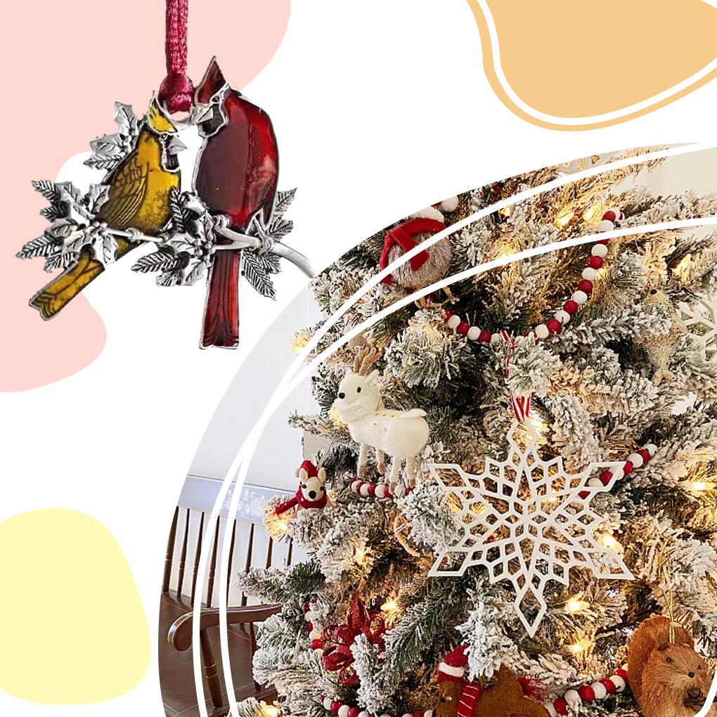 Festive Christmas Tree Metal Pendants – Holiday Decorations Christmas Tree Metal Hanging Ornaments