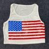 European and American summer women's printed pullover casual slim fit sleeveless vest