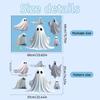 Halloween White Ghost Window Sticker Horror Themed Party Decoration Glass Electrostatic Sticker Festival Supplies Party Stickers