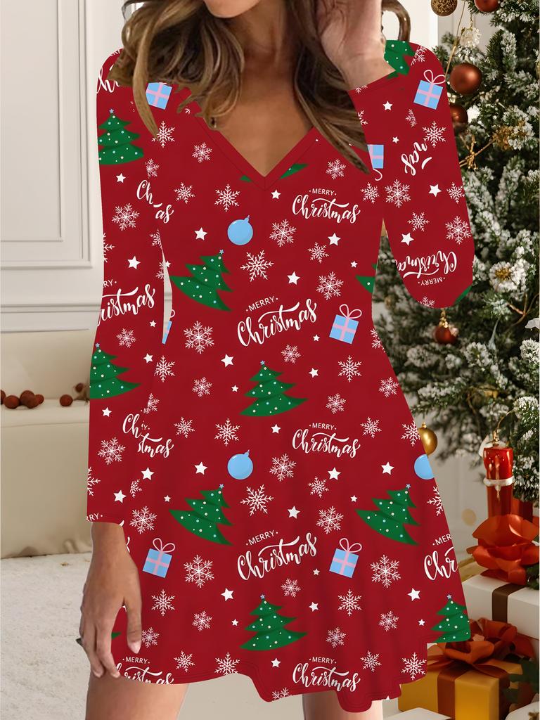 3D tištěné šaty Exkluzivní trendy kousek pro ženy na podzim a zimu Vánoční edice