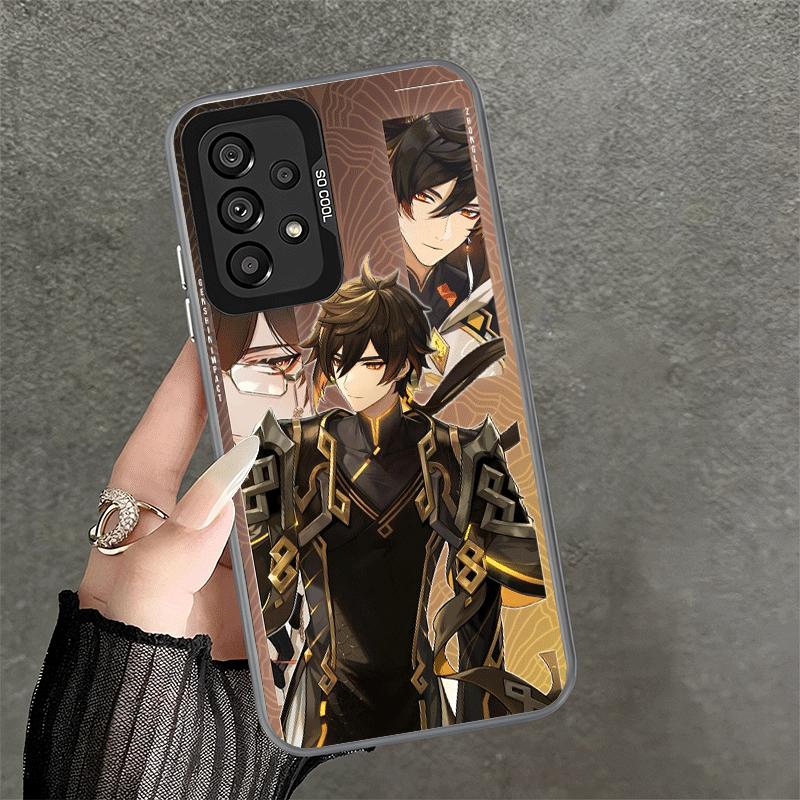 Genshin Impact Zhongli Shockproof Phone Case for Samsung A17 A16 A15 A14 A37 A57 A36 A56 A26 A35 A55 A25 A34 A54 A24 A13 A23 A33