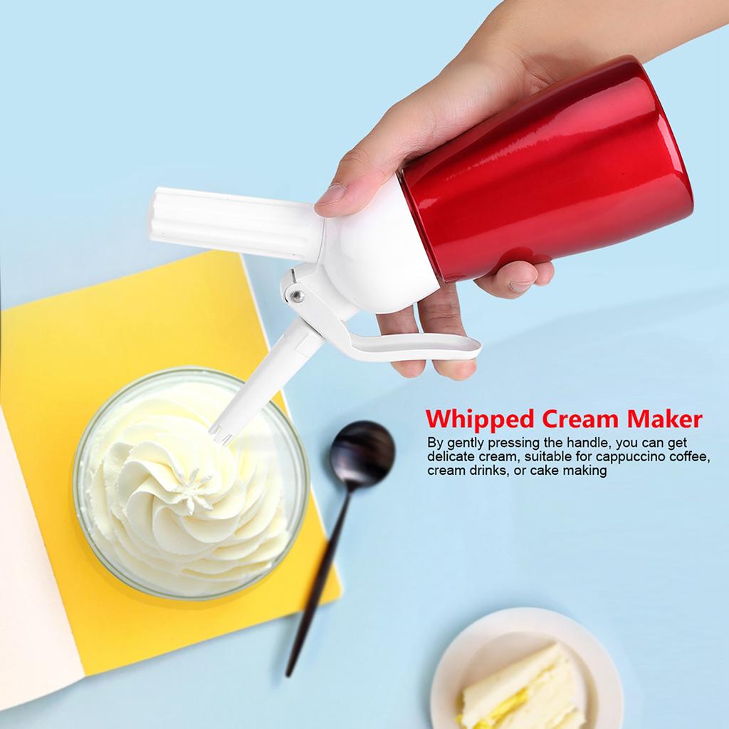 250mL Portable Red Aluminum Whipped Dessert Cream Butter Dispenser Whipper Foam Maker