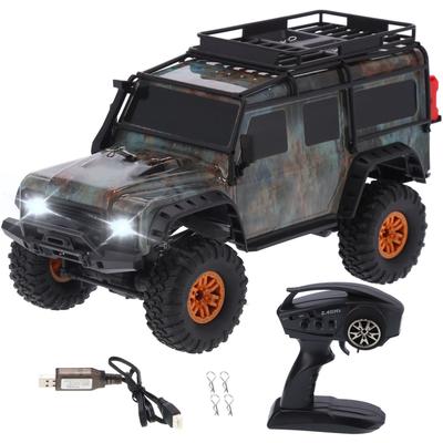 110 RC 4WD Tırmanma Paletli 2.4G Uzaktan Kumandalı Fırçalı Motor Model Araba Oyuncak Çocuklar içinKamuflaj