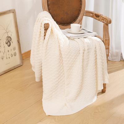 Dekens voor de bank - Wafelweefsel Lichtbeige/Linnen Dekens voor bed, Lichtgewicht en Zachte Lente Dekens voor Kantoor