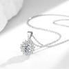 Elegant 2 Carat Moissanite Sunflower Pendant Necklace for Women - Colorfast Clavicle Chain