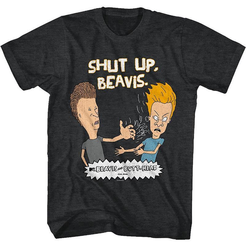 1993 Geanimeerde Tekenfilm Beavis en Butt-head Amerikaans Casual Fitness Los Puur Katoen Heren T-shirt Dames Korte Mouw Koppel