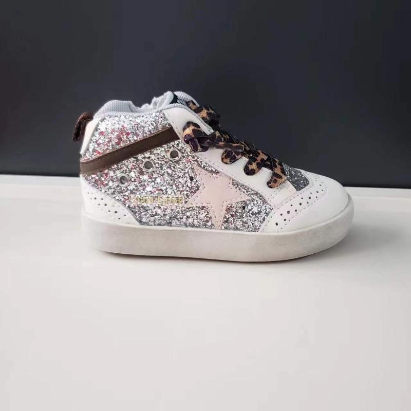 Retro Autumn New Design Sense Children's Star Board Shoes Leather Sequins Children's Casual Shoes