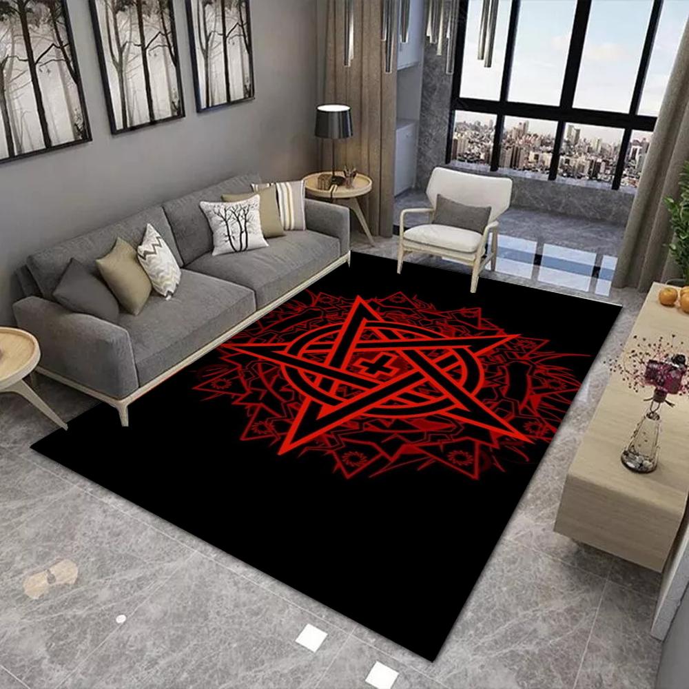 Gothic Decor Living Room Carpet Home Hallway Balcony Bathroom Bedroom Mat Non Slip Parlour Sofa Floor Large Area Decor Rugs