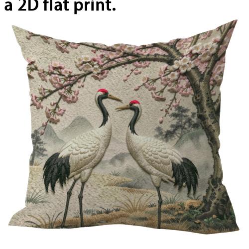 Exquisite BirdPrinted Doublesided Printed Pillow Cover Short Plush Suitable Living Rooms Bedrooms Sofas Throw Cushion Cover