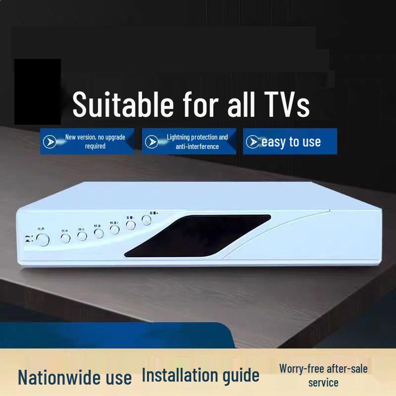 4th Gen HD Rural TV Box with Bluetooth Remote for Home & Mountain Areas