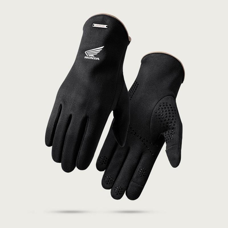 

2pc Winter Warm Gloves Outdoor Sports Driving Motorcycle Riding Anti-slip Flip Cover Gloves Man For Honda Motorcycle Accessory
