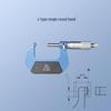 Blue Precision Carbide Alloy Spiral Micrometer Caliper 0-25mm, 0.01mm Resolution, Industrial-Grade Wall Thickness Measurement