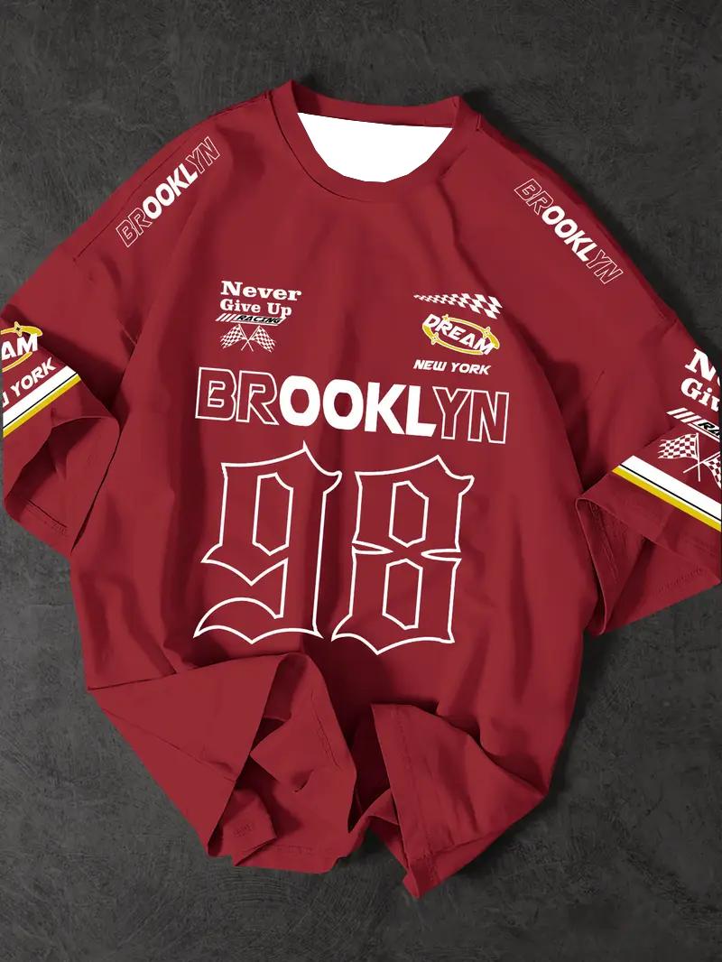 

Чоловіча спортивна майка Brooklyn 23 з принтом, футболка з коротким рукавом, літня графічна футболка, джерсі, великий розмір, жіноча спортивна футболка, топи 2XL