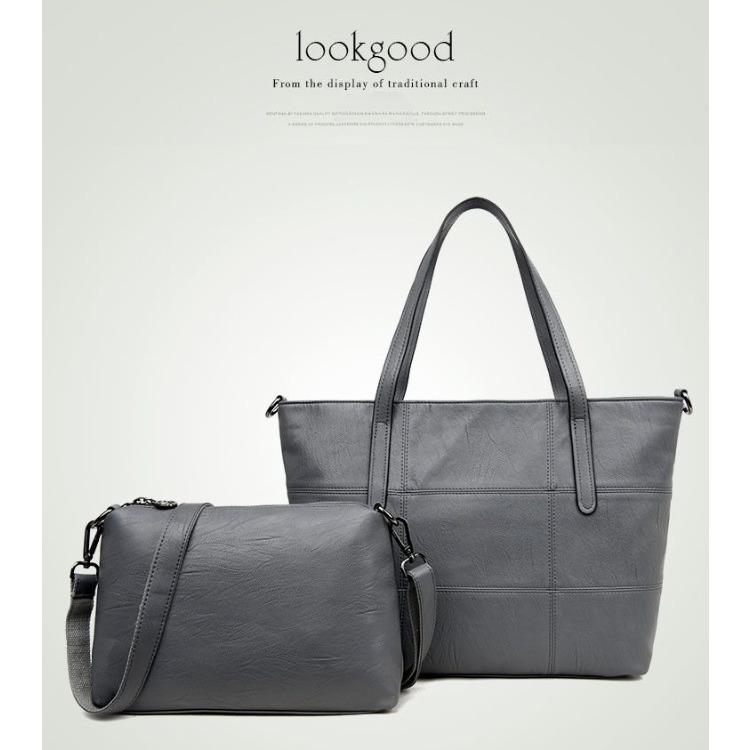 Women Fashion  Soft Leather Large Capacity Bag Versatile Elegant Shoulder Crossbody Handbag