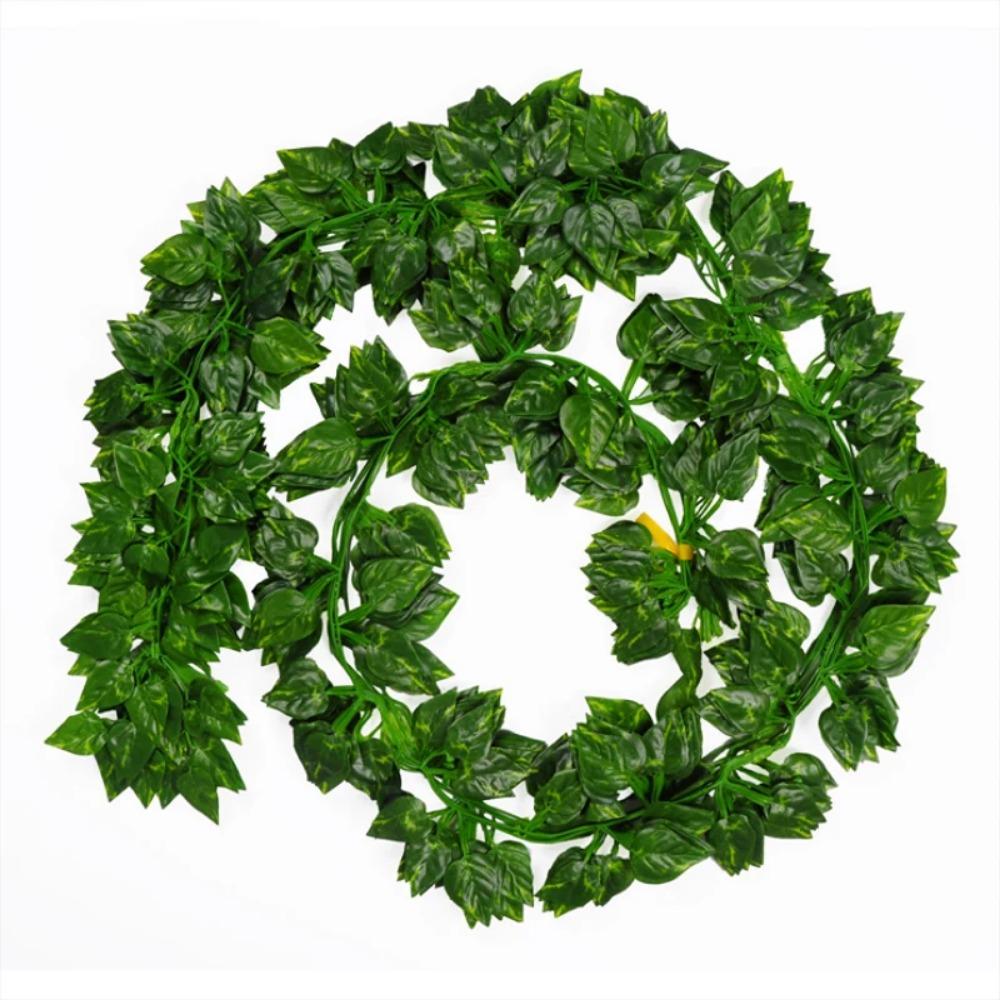Artificial Plants 2 Meters Leaf Vine Green Dill Leaves Home Decoration Stage Props Wedding Bridal Accessories Hanging DIY Arch