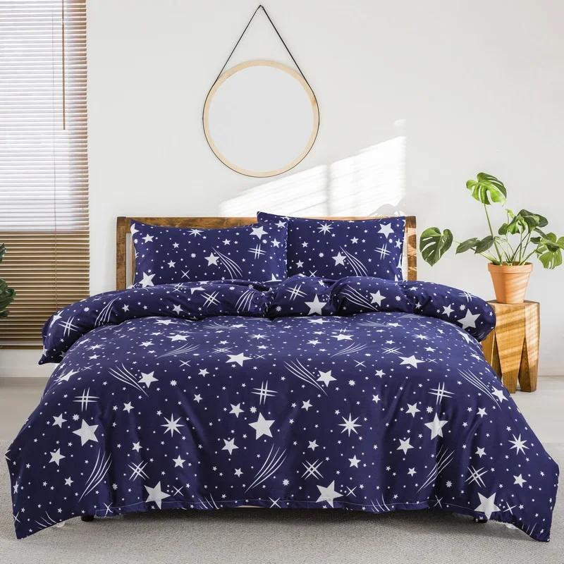 Light Grey Floral Duvet Cover Queen King, Microfiber Flower Plum Blossom Print Bedding Set Reversible Botanical Comforter Cover