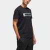Adidas Graphic Box Logo Round Neck Sports Tee Men Tops Black GJ5112