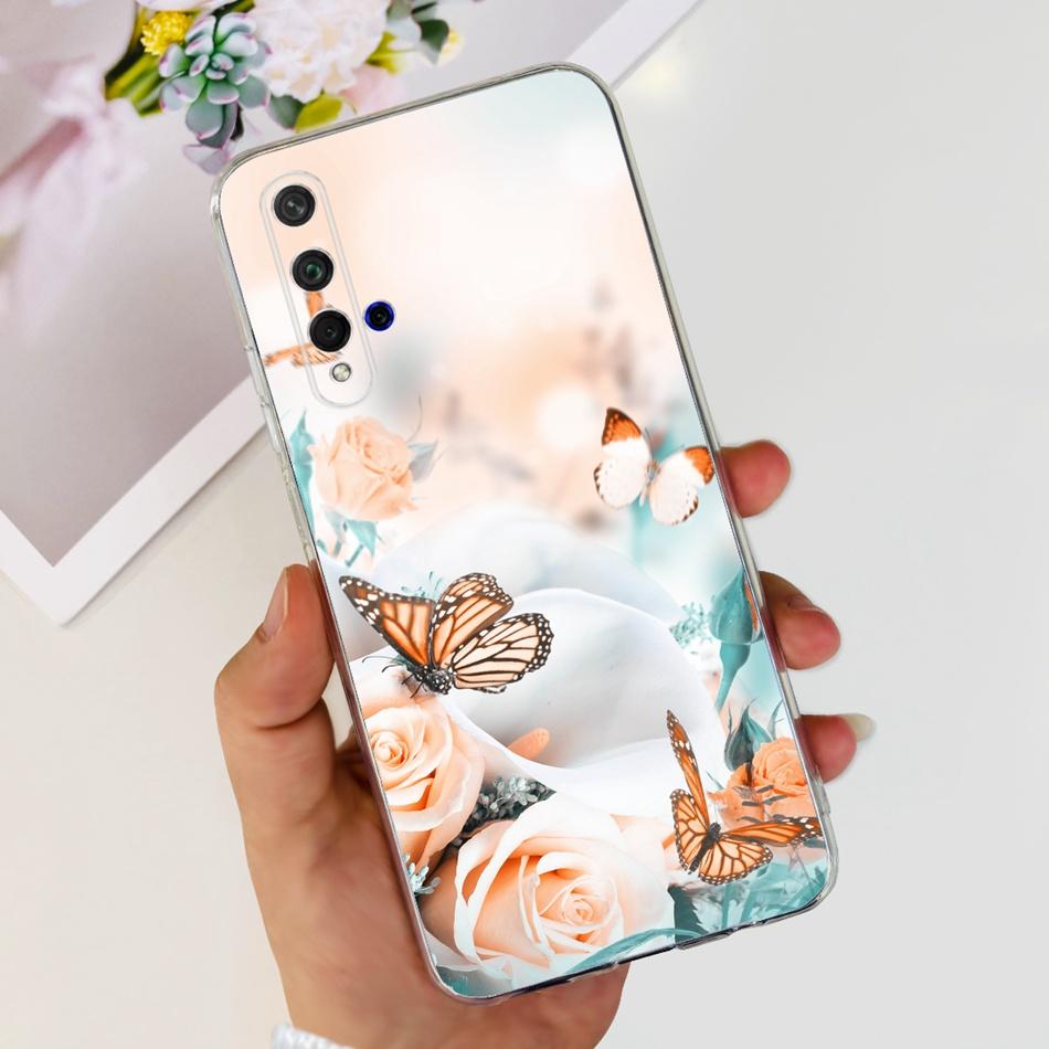 For Huawei Nova 5T Case Nova5T YAL-L21 YAL-L61 YAL-L71 Fashion Painted Soft Silicone TPU Slim Phone Back Cover
