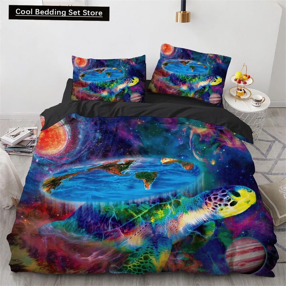 3D Octopus Duvet Cover King Queen Size Cute Cartoon Ocean Animal Bedding Set for Kids Teens Sealife 2/3pcs Polyester Quilt Cover