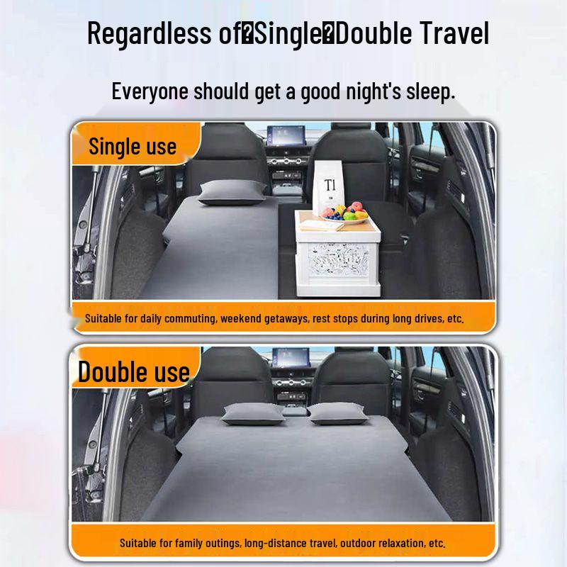 Compatible with Xiaopeng P7: Ten-Mattress Trunk Bed + Front Row Solo Sleeping Kit + Rear Seat Car Charger